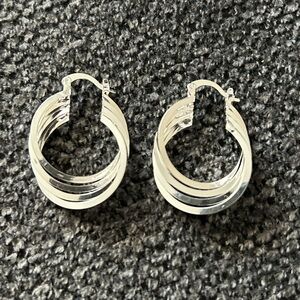 Elegant Silver Hoop Earrings